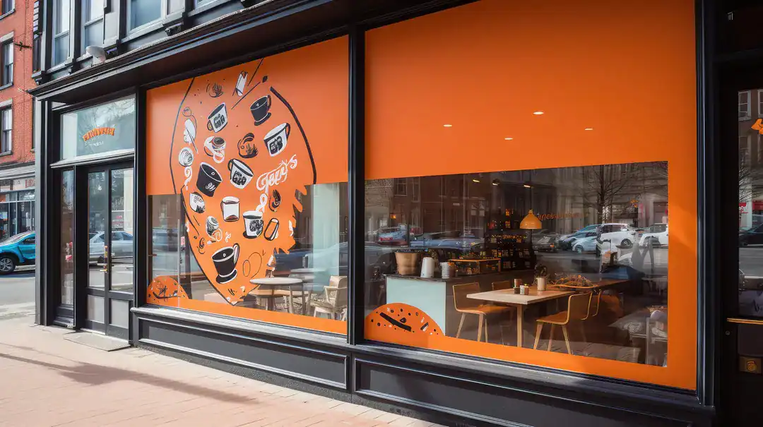 custom promotional window vinyl restaurant